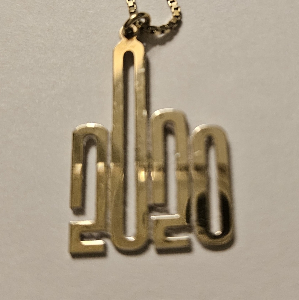 2020 Chain Style Necklace Gold Plated Box Chain F*ck 2020
